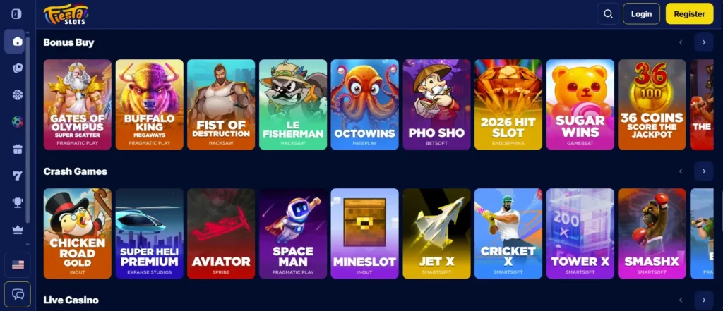 Beschikbare spelcategorieën