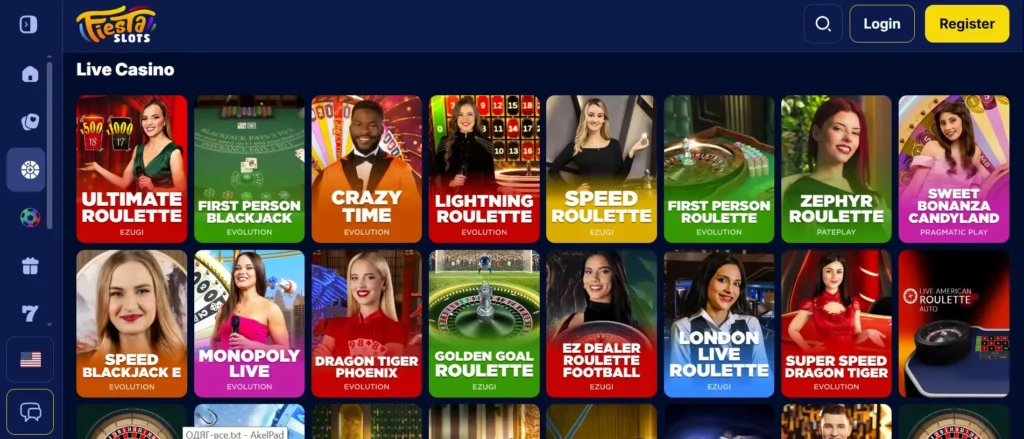 Live casino met professionele dealers